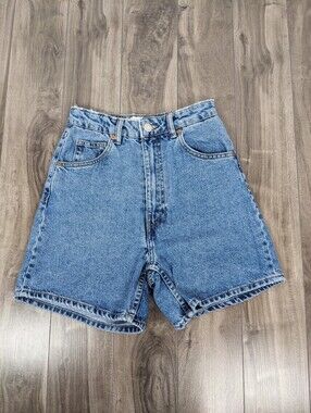 Zara Women's Jean Shorts Cotton Size 0 Mom fit